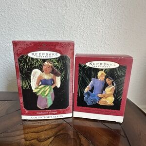 Hallmark Keepsake Pocahontas Captain John Smith‎ Celebration Of Angels Ornaments